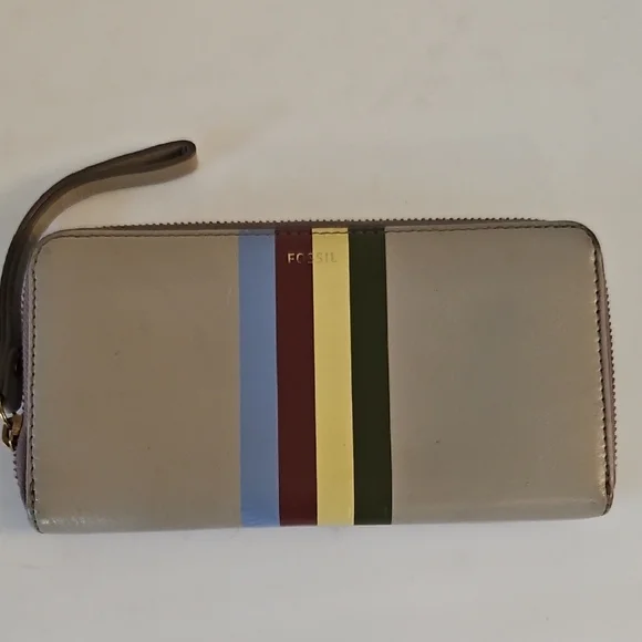 Fossil Beige Wallet with Colorful Stripes - Picture 5 of 16